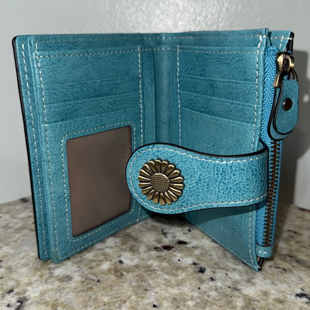 Sendefn Small Wallet Genuine Leather Bifold Purse RFID Blocking Card Holder - Picture 10 of 16